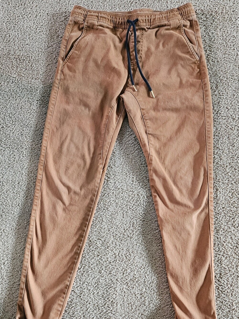 Depart West Men's Stretch Drawstring Chinos in Light Brown